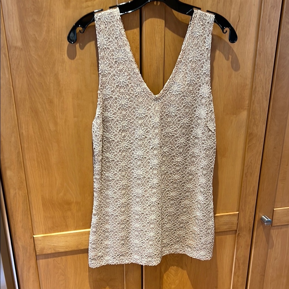 Elegant Cream Sleeveless Top